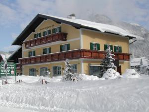 湖滨福煦萨尔茨堡霍夫旅馆的山前雪中建筑物