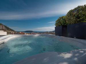布德瓦Misisuone Apartments Budva的海景游泳池