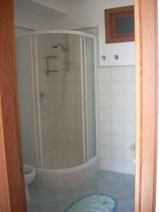 普莱伊亚诺casa Lux的带淋浴和卫生间的浴室