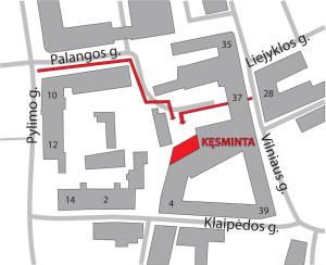 维尔纽斯Kesminta Apartments的凯斯库拉波利斯神庙地图