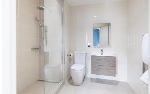爱丁堡Native Edinburgh的白色的浴室设有卫生间和淋浴。