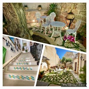 法维尼亚纳Guest House Al Gattopardo的一张照片,上面有楼梯和桌椅