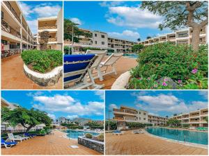 圣地亚哥港Ocean View Suite with beach private access的一张带游泳池的度假村图片