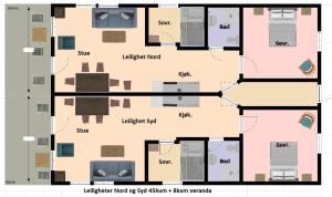 贝特斯托尔贝托斯托兰山林小屋的房屋的平面图