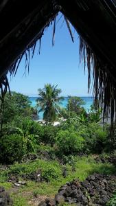 MitsamiouliLe A, Trou du Prophète的享有棕榈树海滩和大海的景色