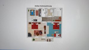 罗伊特Anita's Ferienwohnung nahe Neuschwanstein的一张房间平面图