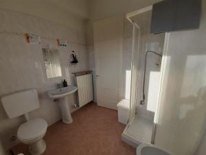 伊夫雷亚6daNoi bis的浴室配有卫生间、淋浴和盥洗盆。