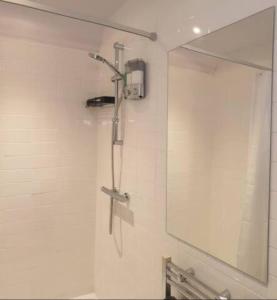 伯恩利Turner - En-suite Room in Canalside Guesthouse的带淋浴的浴室