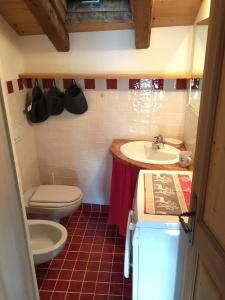 尚波吕克Piccolo e accogliente rascard CIR 0060的一间带卫生间和水槽的小浴室