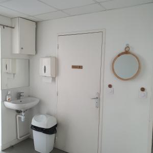 波尔多Chambre Aliénor d'Aquitaine的一间带卫生间和水槽的浴室