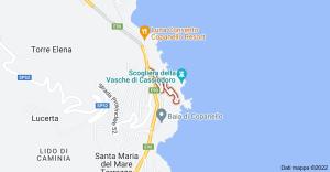 科帕内罗Casa Cobalto - Lascio tutto vivo a Copanello的一张度假村大致位置的地图