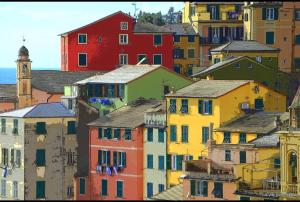索里A due passi dal mare的城市里一群色彩缤纷的房屋