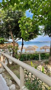 扎金索斯镇San Salvatore的享有海滩和海洋景致的围栏