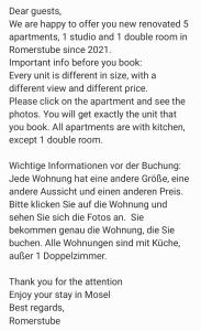 埃迪格尔-埃莱尔Römerstube Apartments & rooms的妈妈给妈妈的信,引用短信