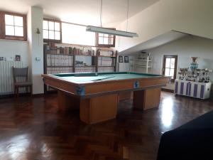 奇维泰拉-德尔特龙托Villino Sabina的中间设有台球桌的房间