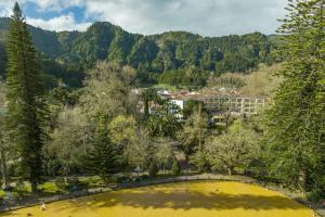 富尔纳斯兵马俑特拉花园酒店的享有公园的空中景致,设有大型黄色池塘