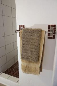 埃尔乔罗Olive Branch El Chorro的浴室毛巾架上的毛巾