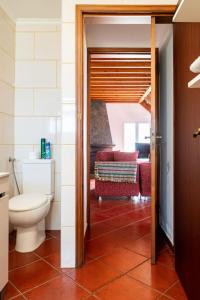 大里贝拉Country House in Azores - S. Miguel的一间带卫生间的浴室和一间客厅