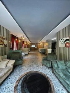 乌宗阿克珀纳尔酒店的带沙发和壁炉的客厅