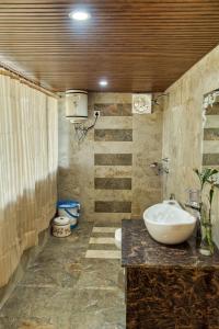 奈尼塔尔Royal Cliff Resorts的一间带水槽和卫生间的浴室