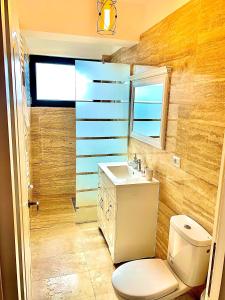 艾福雷诺德Summer apartments的一间带卫生间和水槽的浴室