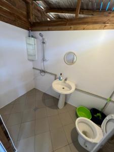 索佐波尔Каравана Чайка的一间带卫生间和水槽的浴室