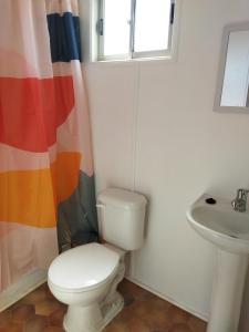 圣特雷莎德罗Container home的一间带卫生间和水槽的浴室