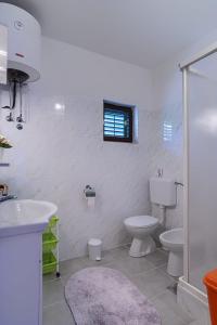 布尔纳Apartman Grošić的浴室配有卫生间、盥洗盆和淋浴。