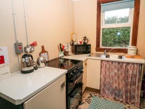 麦克鲁姆Lehane's Cottage的厨房配有水槽和炉灶 顶部烤箱
