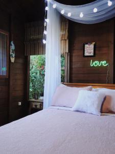 Cabana Encantos da Lagoa客房内的一张或多张床位