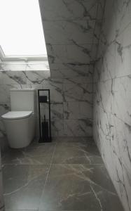 斯维诺乌伊希切Willa Aurelcia的一间带卫生间和石墙的浴室