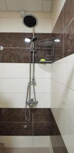 弗尔尼亚奇卡矿泉镇Apartman Djokovic的浴室内配有淋浴和头顶淋浴
