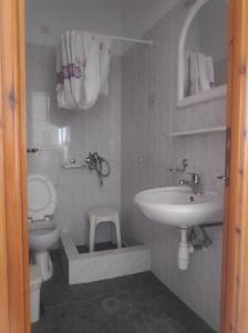 波尔塔里亚Catherine Portaria Guest House的一间带水槽和卫生间的浴室