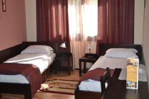 科瓦斯纳科瓦斯纳克里斯蒂安旅馆的酒店客房设有两张床和窗户。