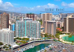 FREE PARKING Waikiki Luxury Ilikai Studio City View鸟瞰图
