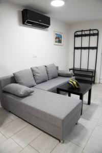 多姆扎莱Apartma Licko的客厅配有沙发和桌子