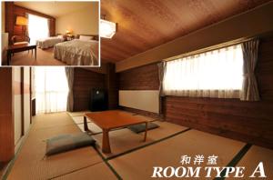 泷本酒店客房内的一张或多张双层床