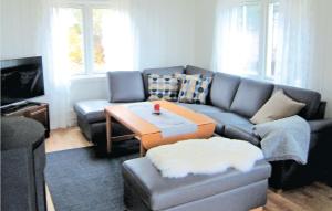 赫兰Beautiful Home In Vega With Wifi的带沙发和咖啡桌的客厅