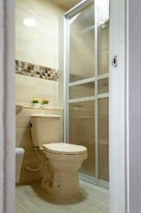 卡塔赫纳Casa 39-33的一间带卫生间和淋浴的浴室