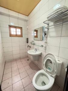 北竿芹壁山城民宿 Chinbe Hill Village House B&B的白色的浴室设有卫生间和水槽。