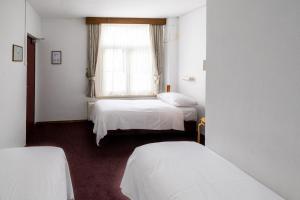 阿姆斯特丹本中心酒店的客房设有两张床和窗户。