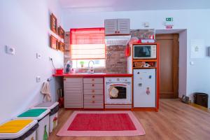 VidemonteCasa do Chefe的小厨房配有炉灶和冰箱