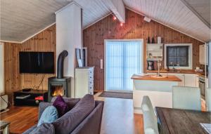 Awesome Home In Hovden I Setesdal With Kitchen的休息区