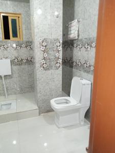 伊斯兰堡Hotel AL MARKAZ的一间带卫生间和淋浴的浴室