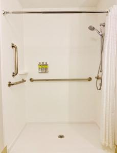 米德尔敦Holiday Inn Express & Suites - Middletown, an IHG Hotel的带淋浴和浴帘的浴室