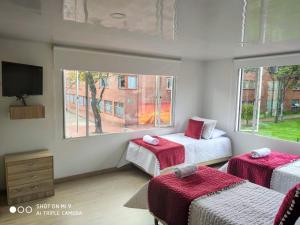 Hotel Federman Park Bogota客房内的一张或多张床位