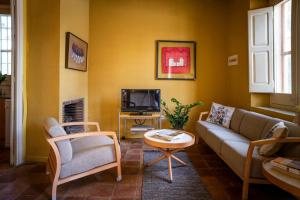 San Pedro de RiudevitllesMasia Can Comas的带沙发和电视的客厅