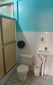 别霍港Cabinas Popular的一间带卫生间和水槽的浴室