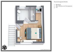 鲁贝兰德Numero1-Pension und Cafe的房屋平面图