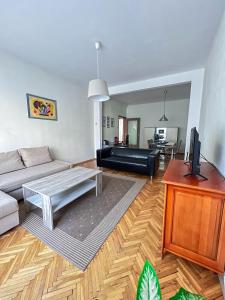 索非亚IMG Apartment的客厅配有沙发和桌子